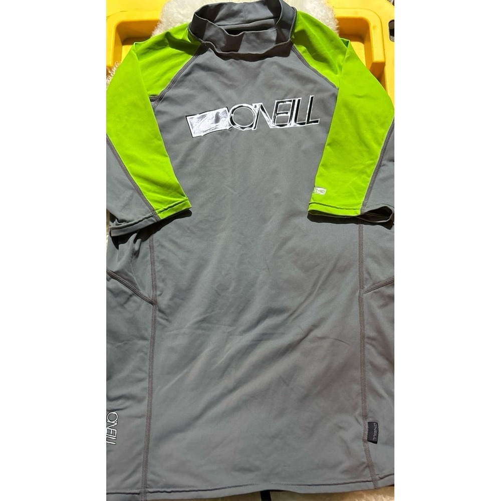 O'Neill Mens Gray & Green Skins‎ UV Protection Surf Swim Shirt, Size XL